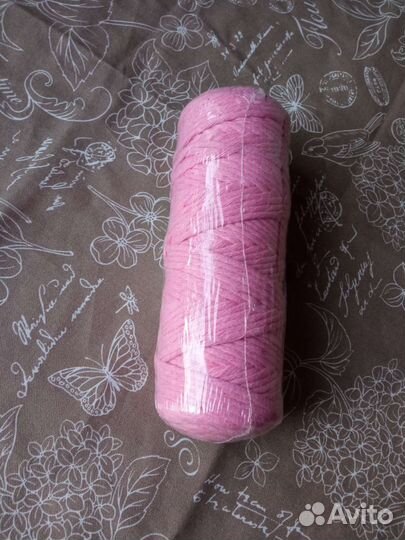 Шпагат хлопковый 4 мм розовый