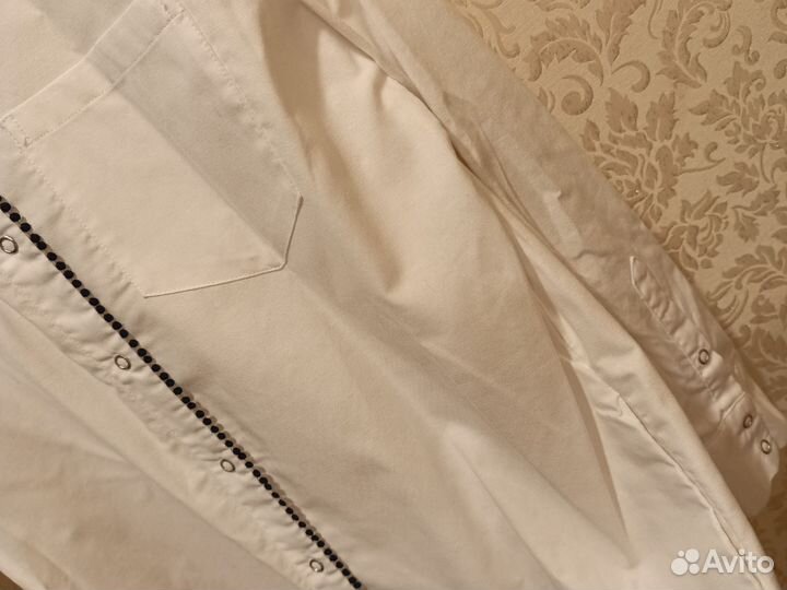 Рубашка белая женская 46 48 Zara зара удлинённая