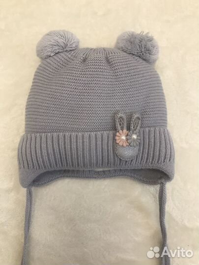 Шапочка утеплённая 0-3м новая