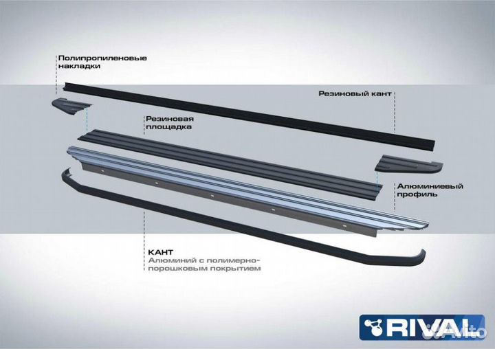Пороги-подножки Mazda CX-5 2017. Premium-Black