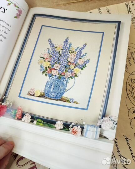 Cross Stitch Flowers by Jayne Netley Mayhew