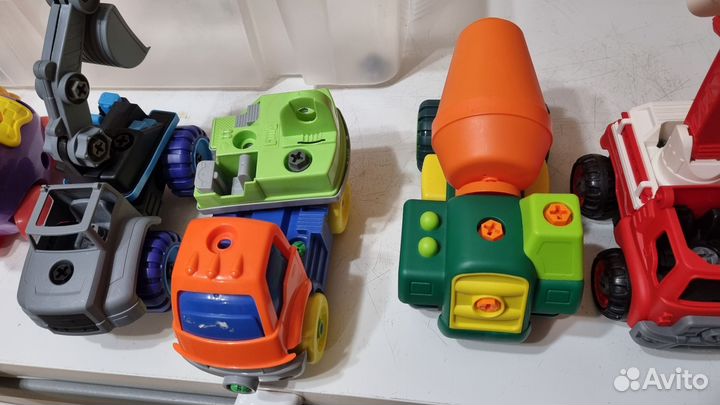 Машинки конструкторы с шуроповертом + слоник