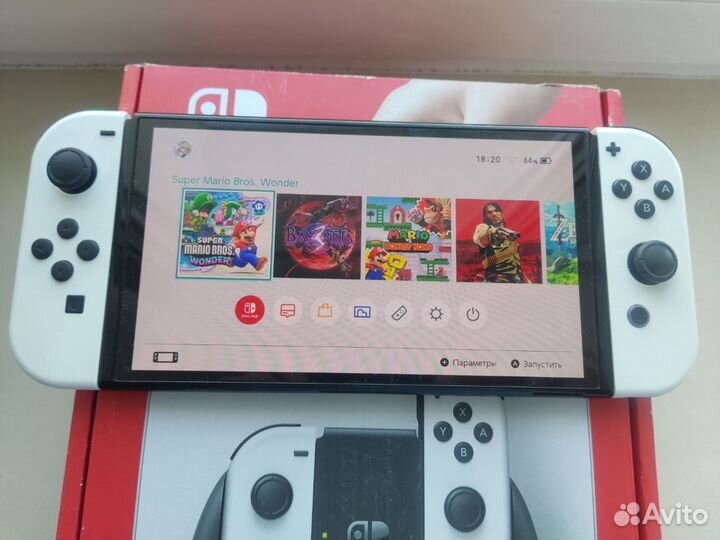 Прошитая Nintendo Switch Oled 128Gb+игры