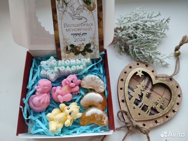 Подарочный новогодний набор мыло ручной работы