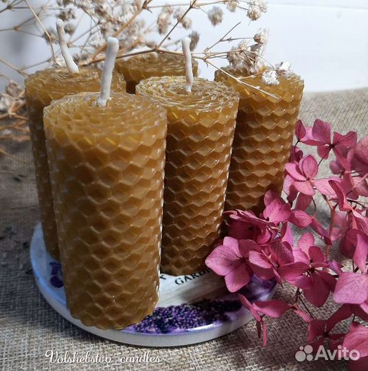 Свечи из вощины, свечи с травами