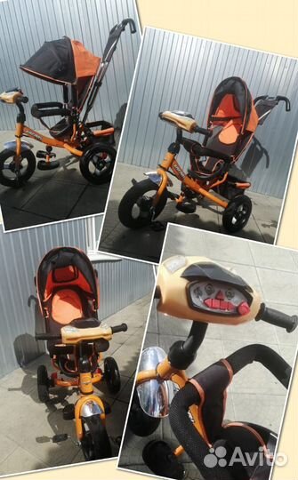 Детский велосипед с родительской ручкой