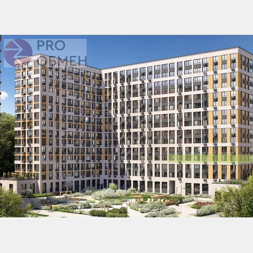 3-к. квартира, 53,6 м², 4/15 эт.