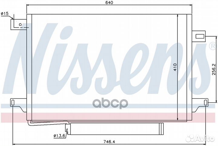 Радиатор кондиционера VW-crafter 06- 940054 Nis