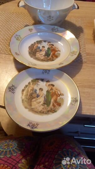 Салатник и 2тарелки Мадона ГДР, отправлю