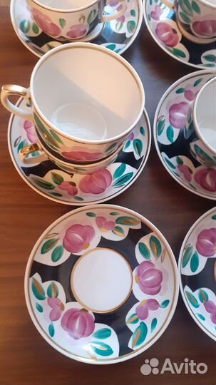 Чайный сервиз пионы Вербилки СССР