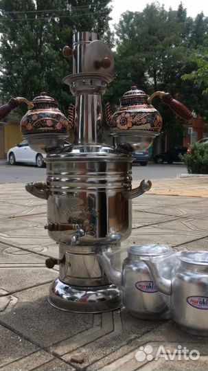 Самовар с чайником 4л