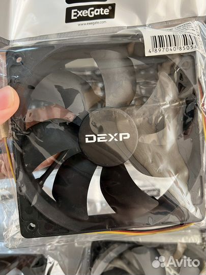 Корпусные вентиляторы 120мм 3 pin, Exgate, Dexp