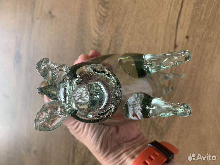 Бутылка штоф кабан стекло с пробкой винтаж