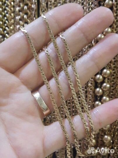 Золотая цепь змейка 585пр
