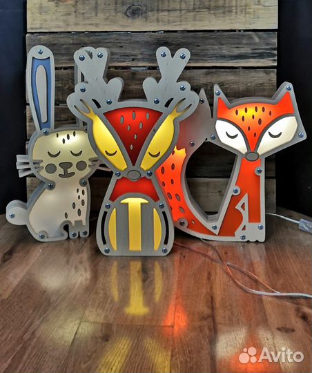 Светильник ночник Зайчик