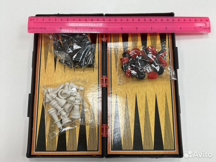 Шашки Шахматы нарды 3 в 1