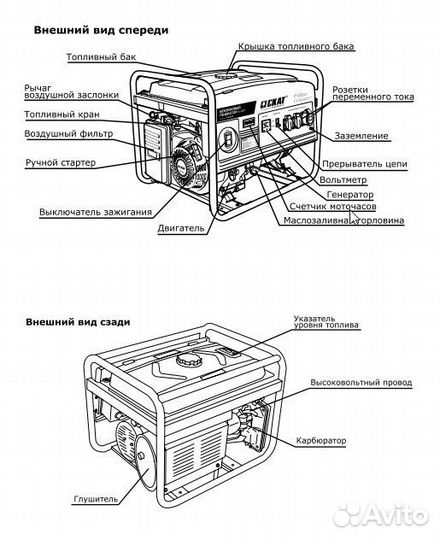 Генератор бензиновый скат угб-2800 Basic