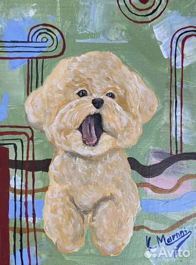 Картина Бишон фризе