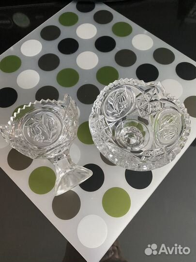 Ваза конфетница хрустальная