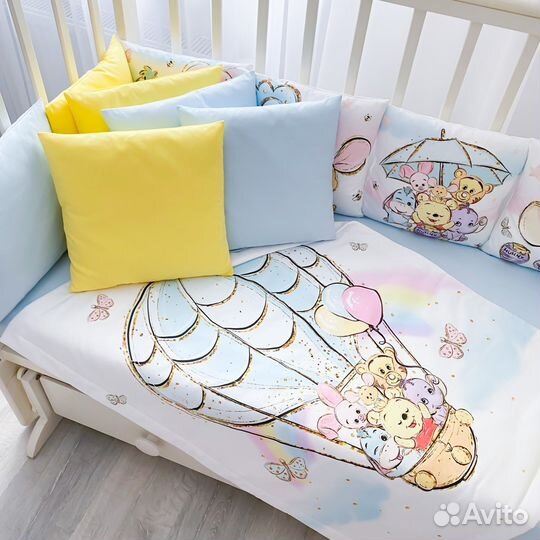 Новый комплек в кроватку. Бортики