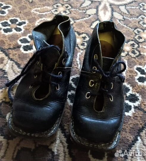 Коньки,детские, СССР,лыжные ботинки и крепления