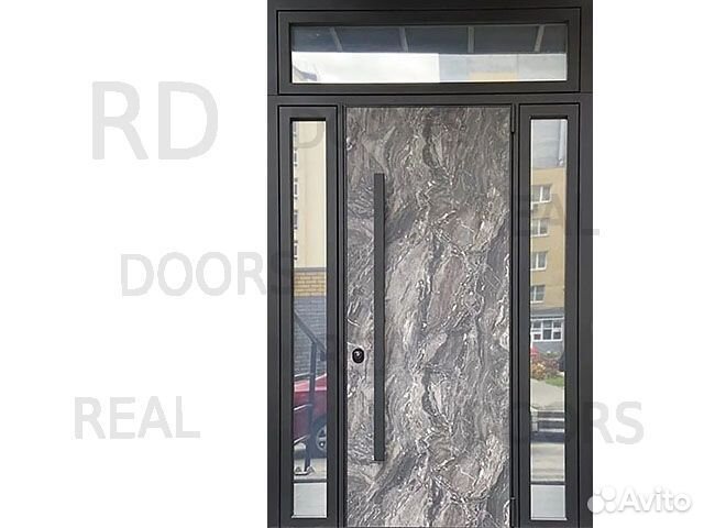 Входная группа с фрамугой для улицы