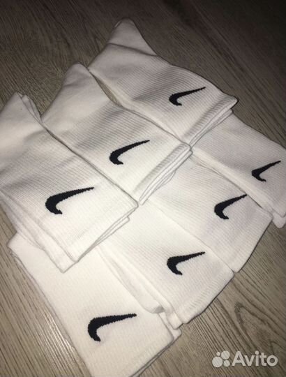 Носки nike высокие белые