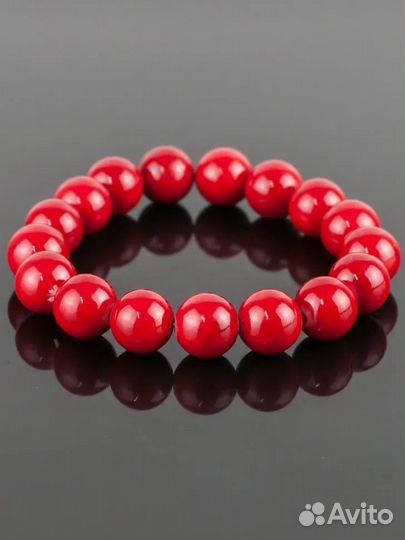 Браслет из коралла (красный)