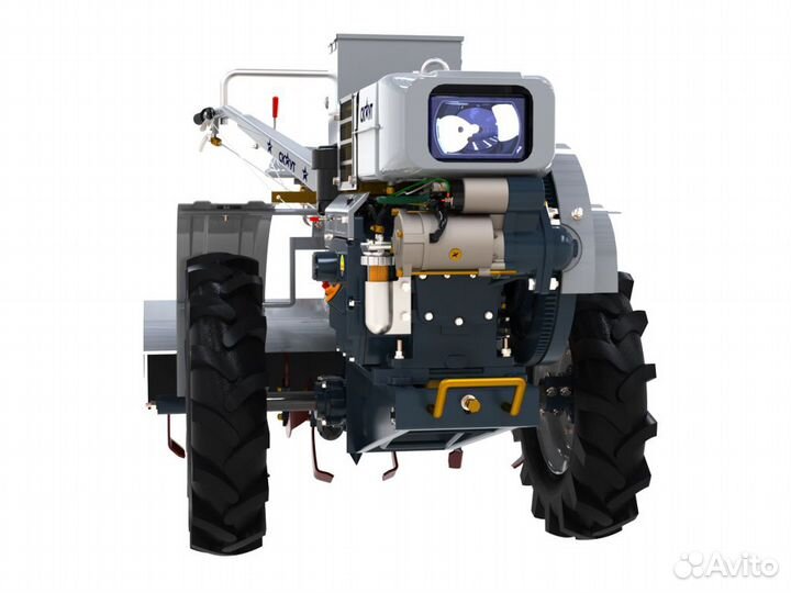 Мотоблок скаут 15 DE с почвофрезой и сиденьем