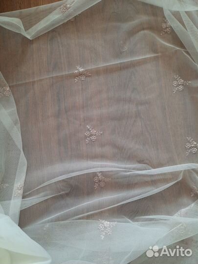Тюль готовая новая. Высота 253, ширина 250