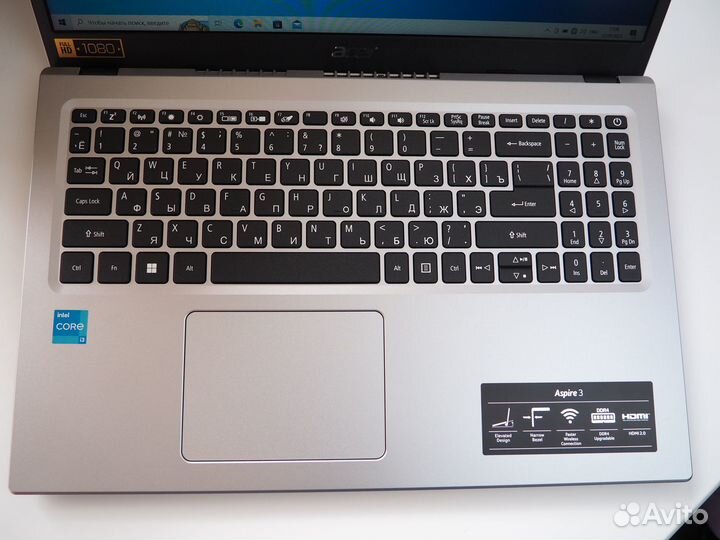 Новый ноутбук Acer в использовании не был i3 ips