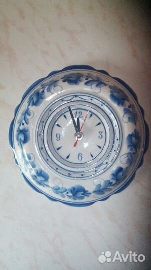 Гжель часы кварцевые