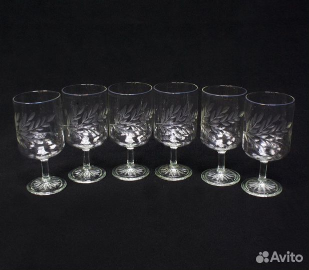 Набор Рюмки на ножке 6 шт, хрусталь, в коробке, в