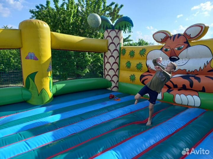 Детский батут с сеткой