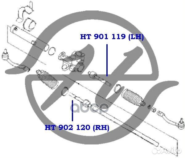 Рулевая тяга, левая HT901119 Hanse