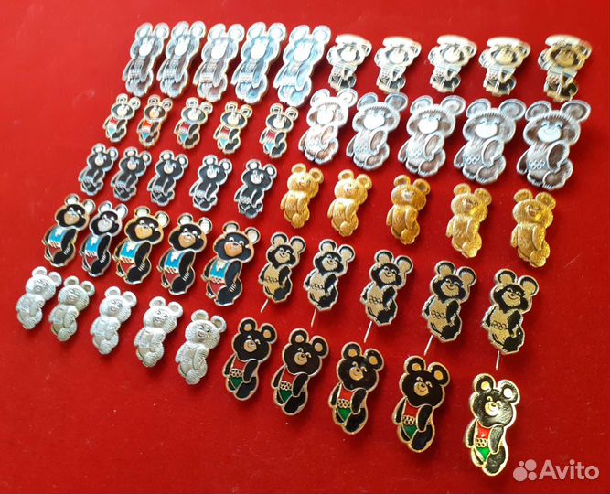 Набор значков Олимпиада 80. Мишка олимпийский