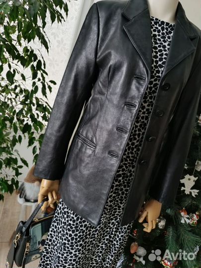 Пиджак из натуральной кожи женский