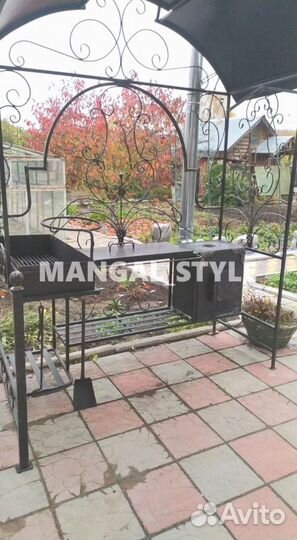 Мангал с крышей