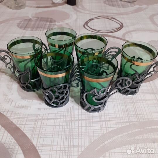 Стопки СССР с подстаканниками