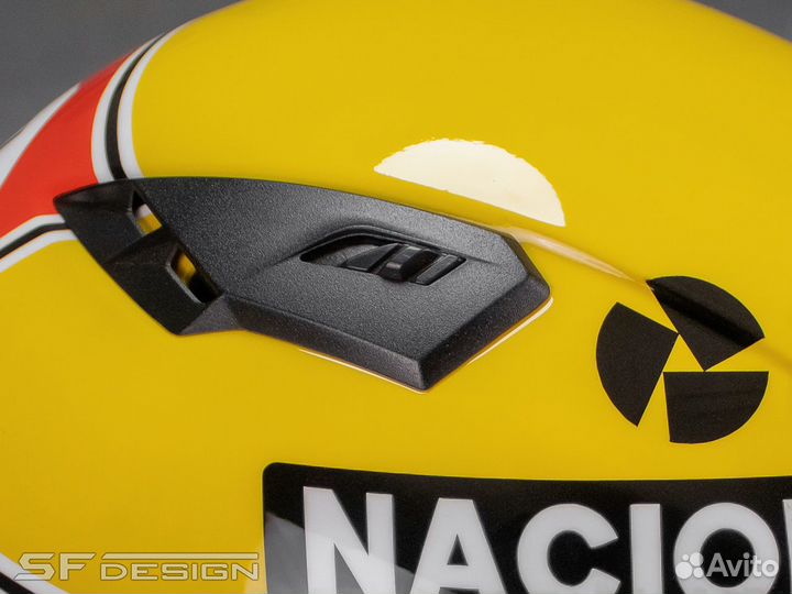 Аэрография для шлема Yellow Boss Marlboro Man