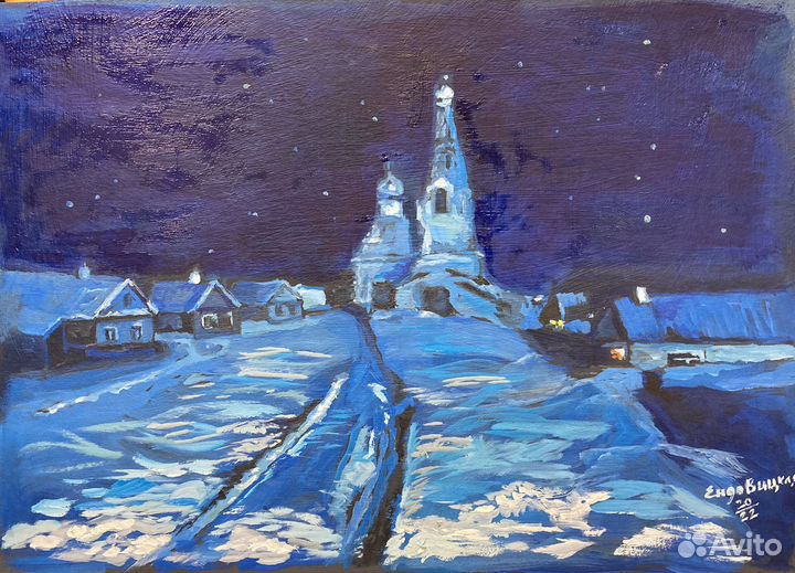 21. Картина маслом, гр картон, 30х40см