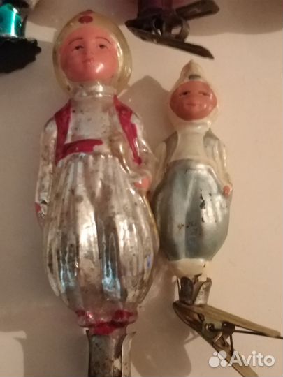 Ретро елочные игрушки на прищепке СССР