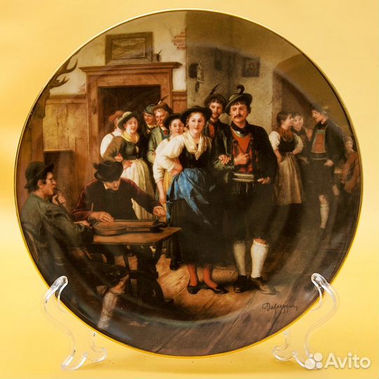 Коллекционная Тарелка танцы Фарфор Австрия