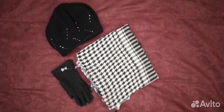 Шапка(шляпа) +шарф+перчатки