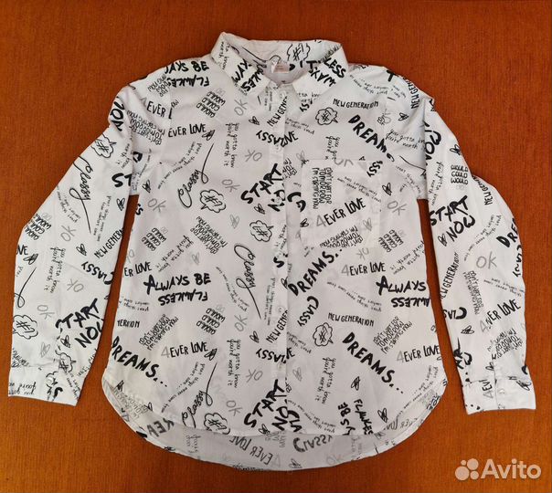 Рубашки для девочки, школьная форма, р.134-140