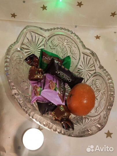 Большая хрустальная ваза СССР