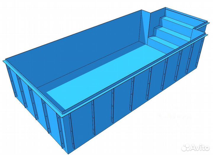 Бассейн 3х5х1,5 для дачи