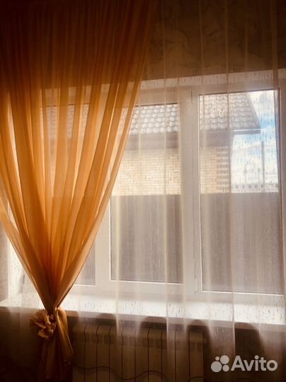 Комплект шторы и тюль для кухни