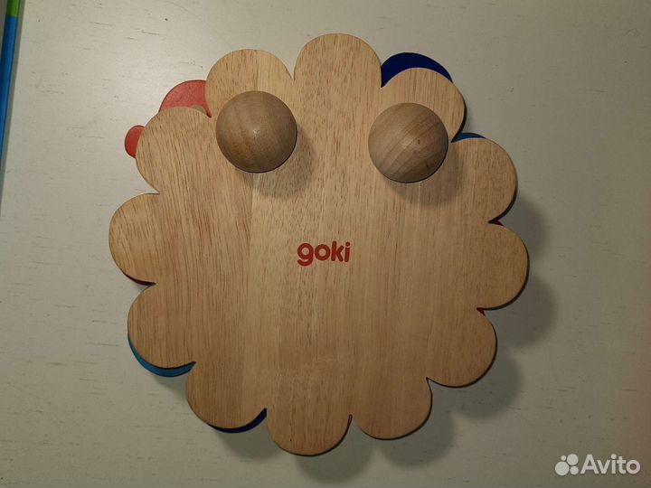 Игрушка пазл часы Goki деревянные