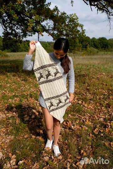 Пояс из шерсти с двухсторонним рисунком